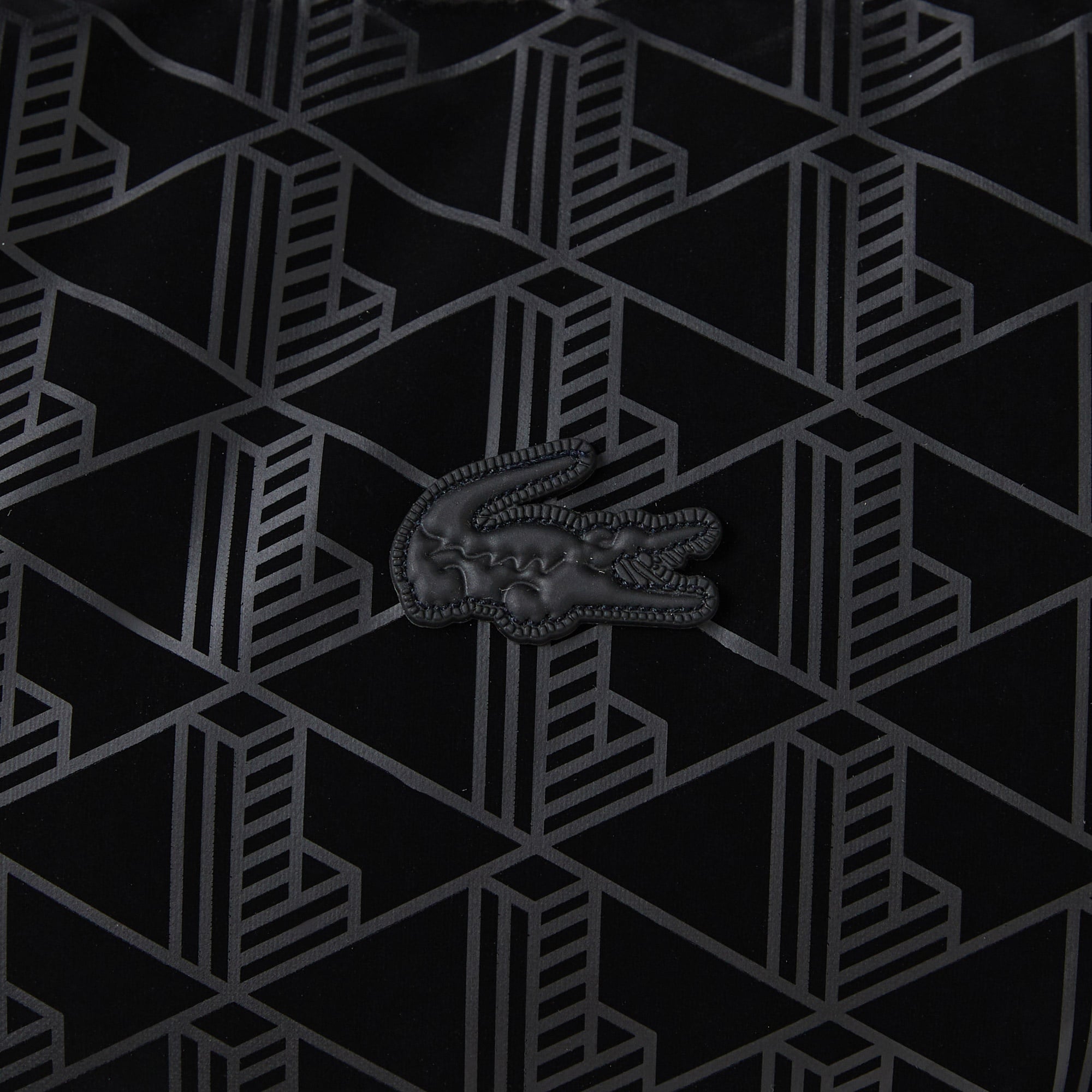 Kadın Kapüşonlu Monogram Siyah Mont