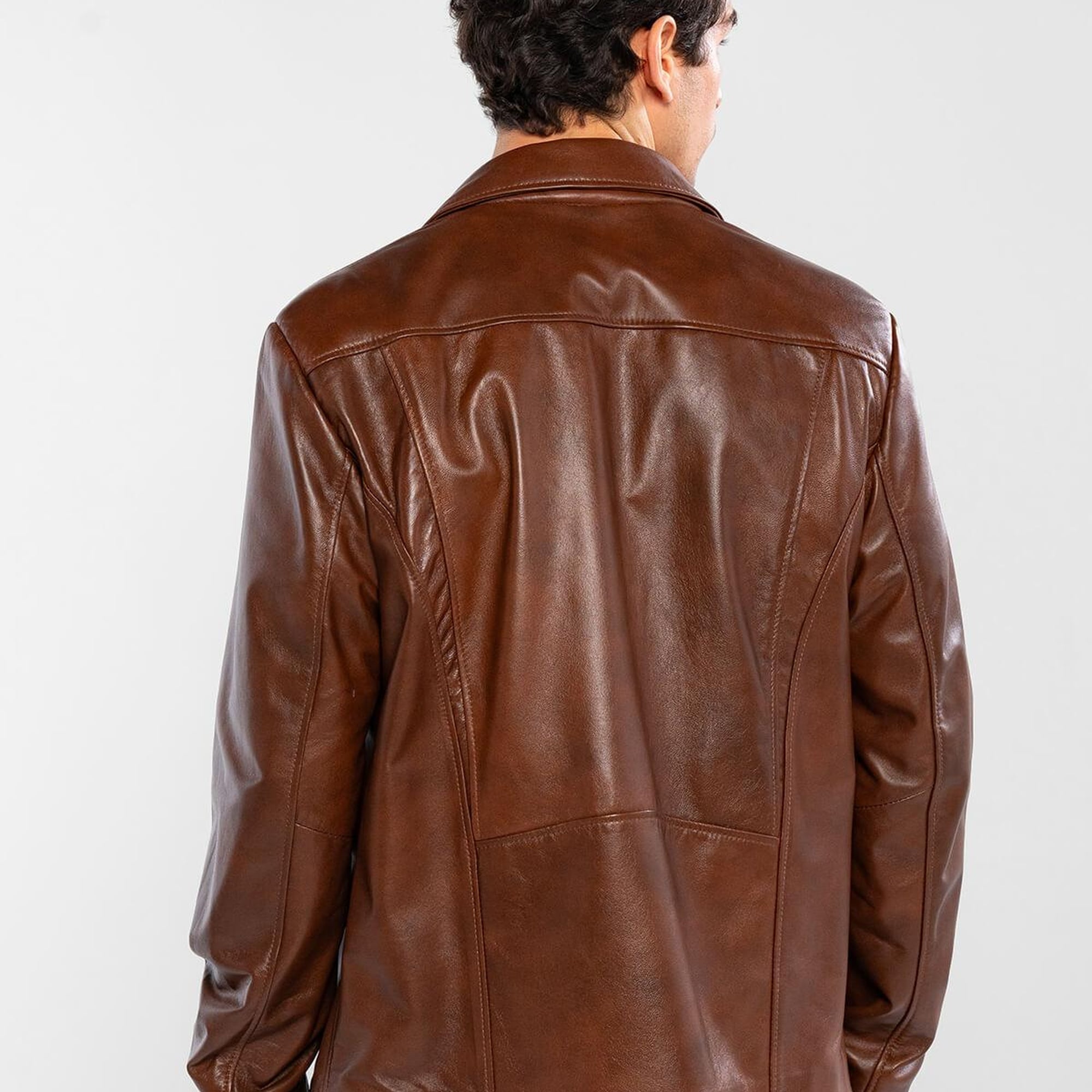 Tamer Tanca Erkek Hakiki Deri Fındık Deri Mont