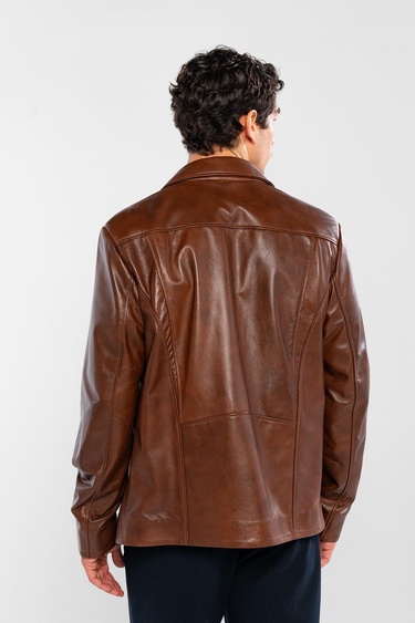  Tamer Tanca Erkek Hakiki Deri Fındık Deri Mont