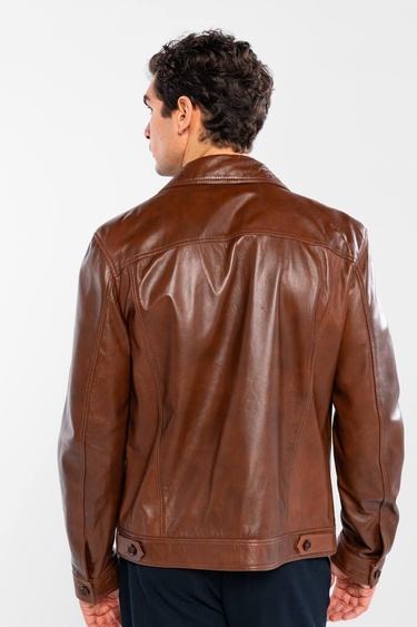  Tamer Tanca Erkek Hakiki Deri Fındık Deri Mont