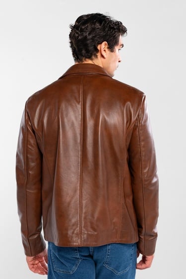  Tamer Tanca Erkek Hakiki Deri Fındık Deri Mont