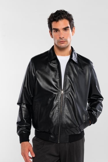  Tamer Tanca Erkek Hakiki Deri Siyah Deri Mont