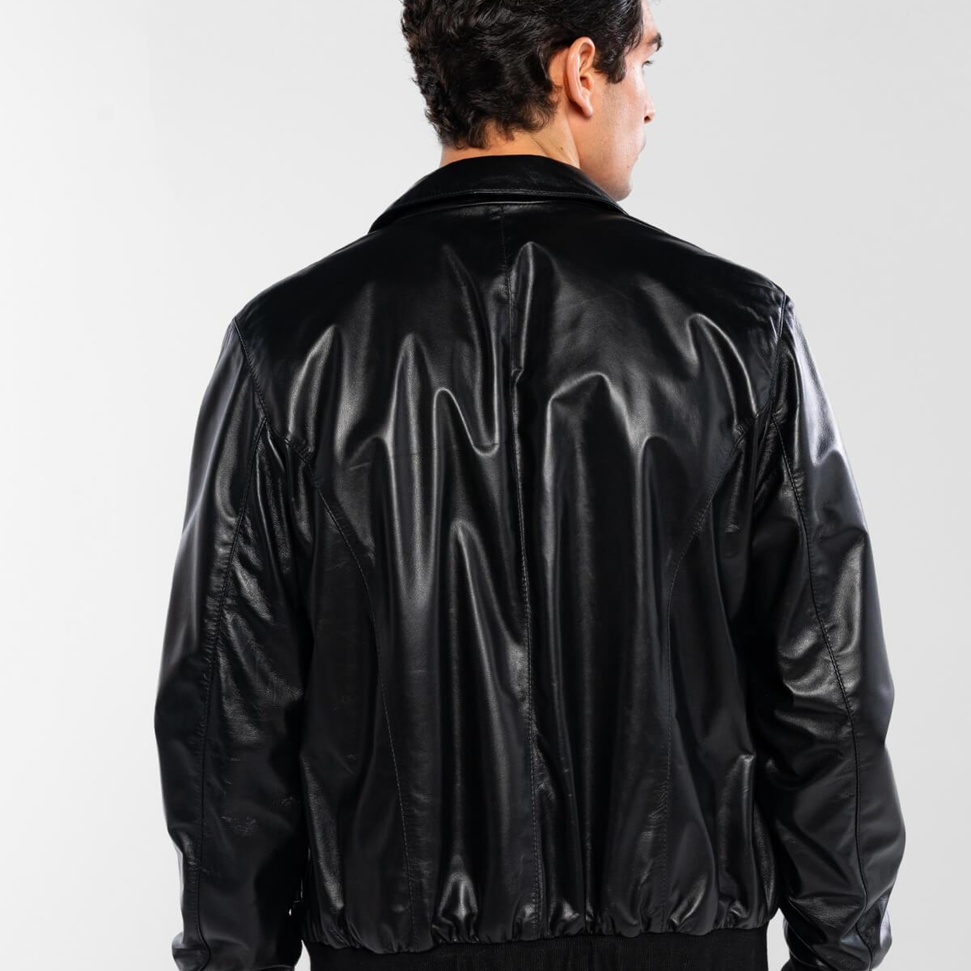 Tamer Tanca Erkek Hakiki Deri Siyah Deri Mont