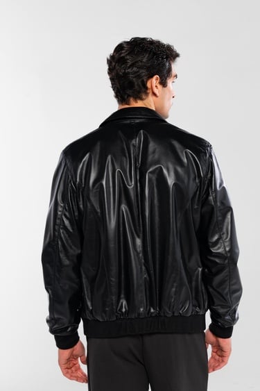  Tamer Tanca Erkek Hakiki Deri Siyah Deri Mont