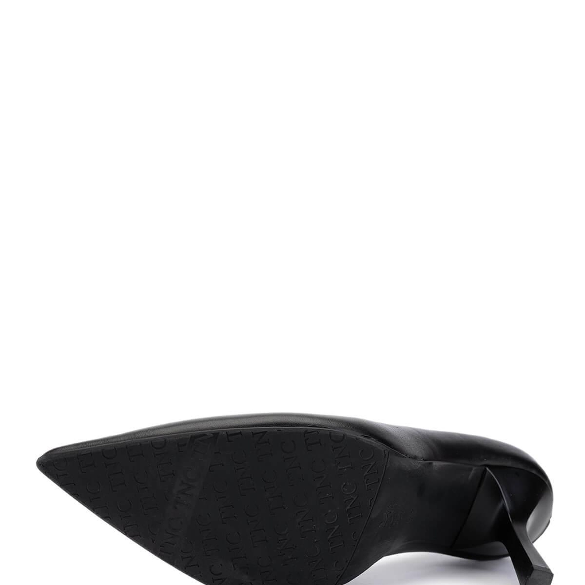 Tamer Tanca Kadın Hakiki Deri Siyah Deri Topuklu Ayakkabı