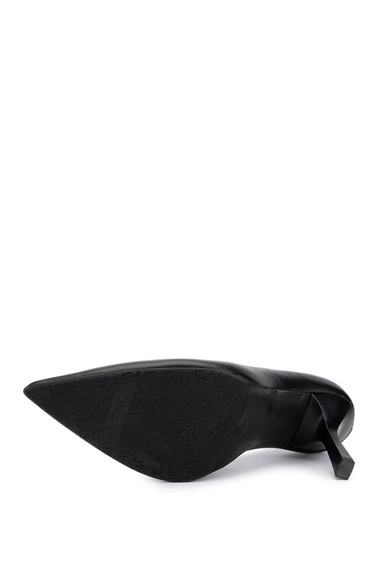  Tamer Tanca Kadın Hakiki Deri Siyah Deri Topuklu Ayakkabı