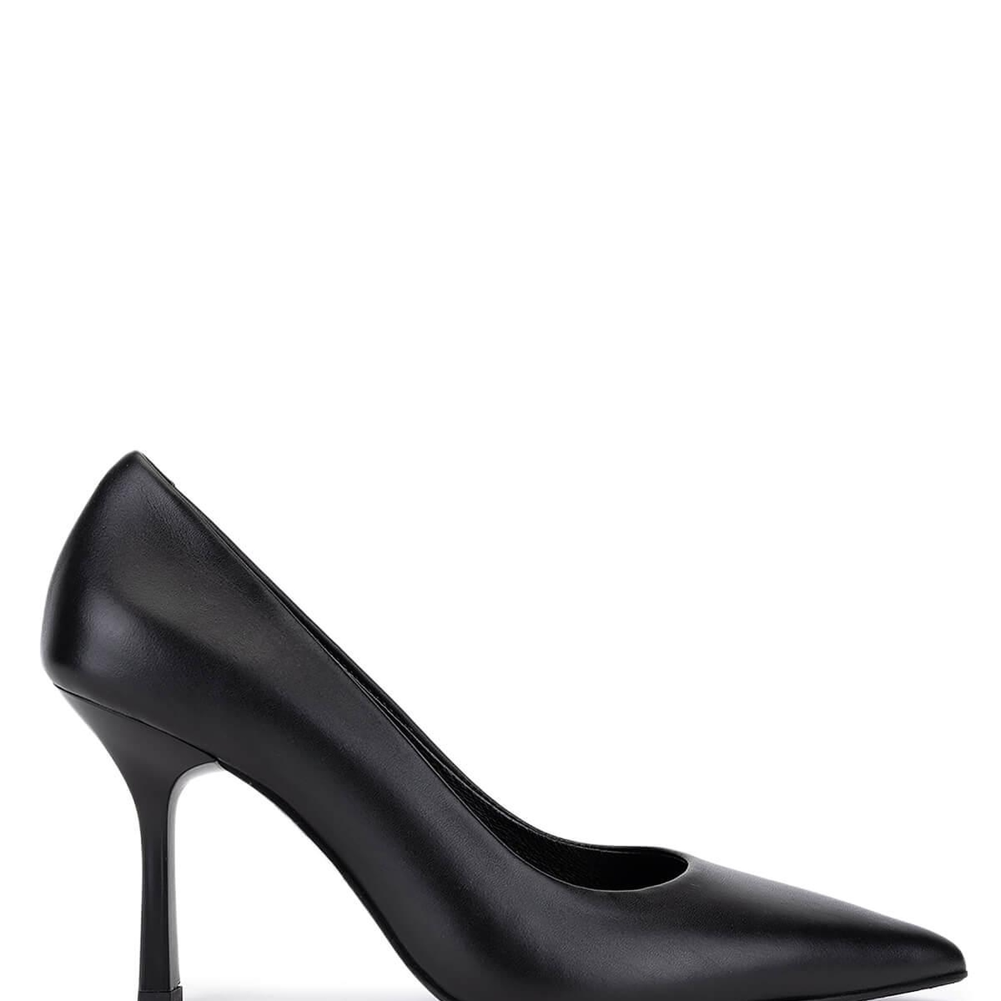 Tamer Tanca Kadın Hakiki Deri Siyah Deri Topuklu Ayakkabı