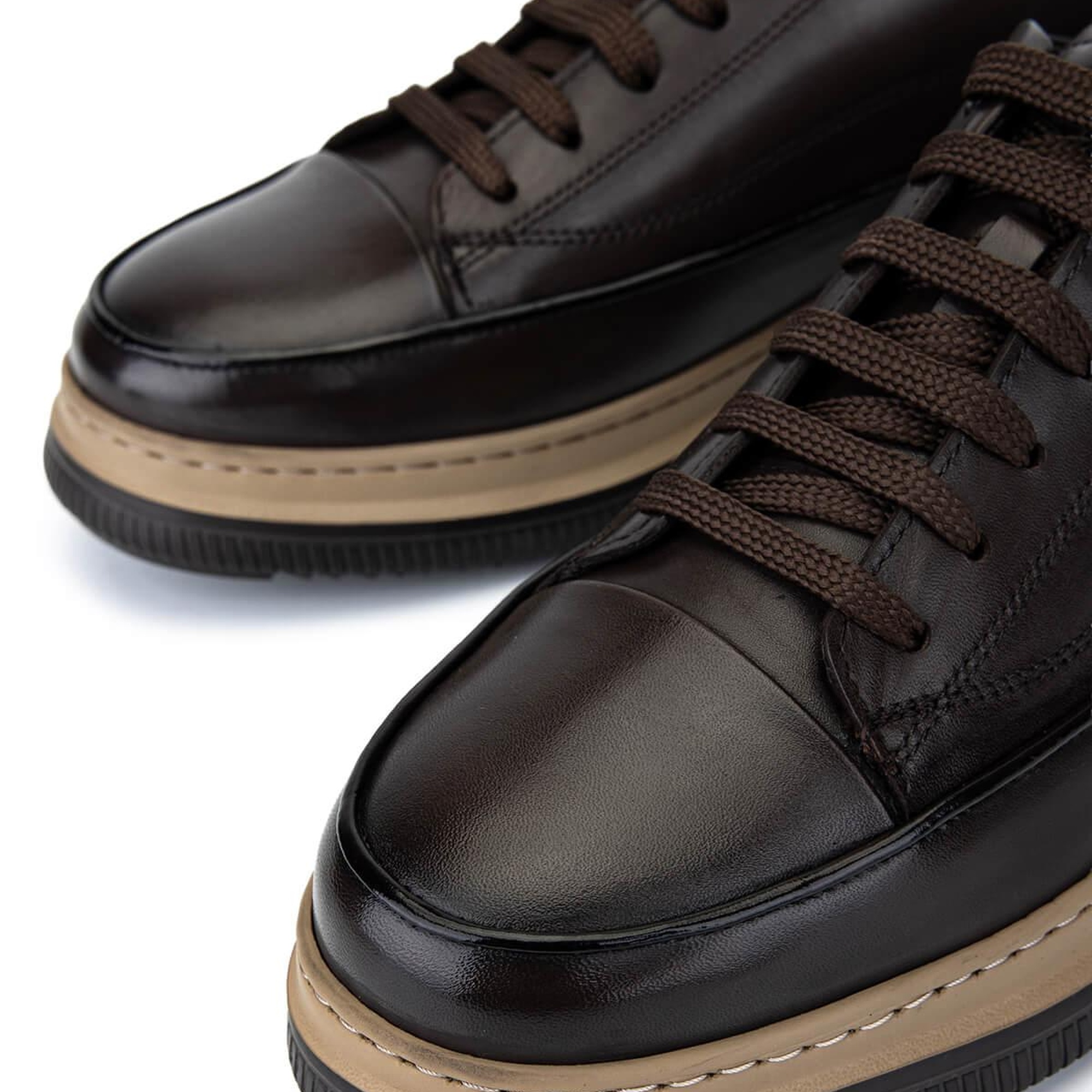 Tamer Tanca Erkek Hakiki Deri Kahverengi Casual Ayakkabı