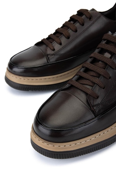  Tamer Tanca Erkek Hakiki Deri Kahverengi Casual Ayakkabı