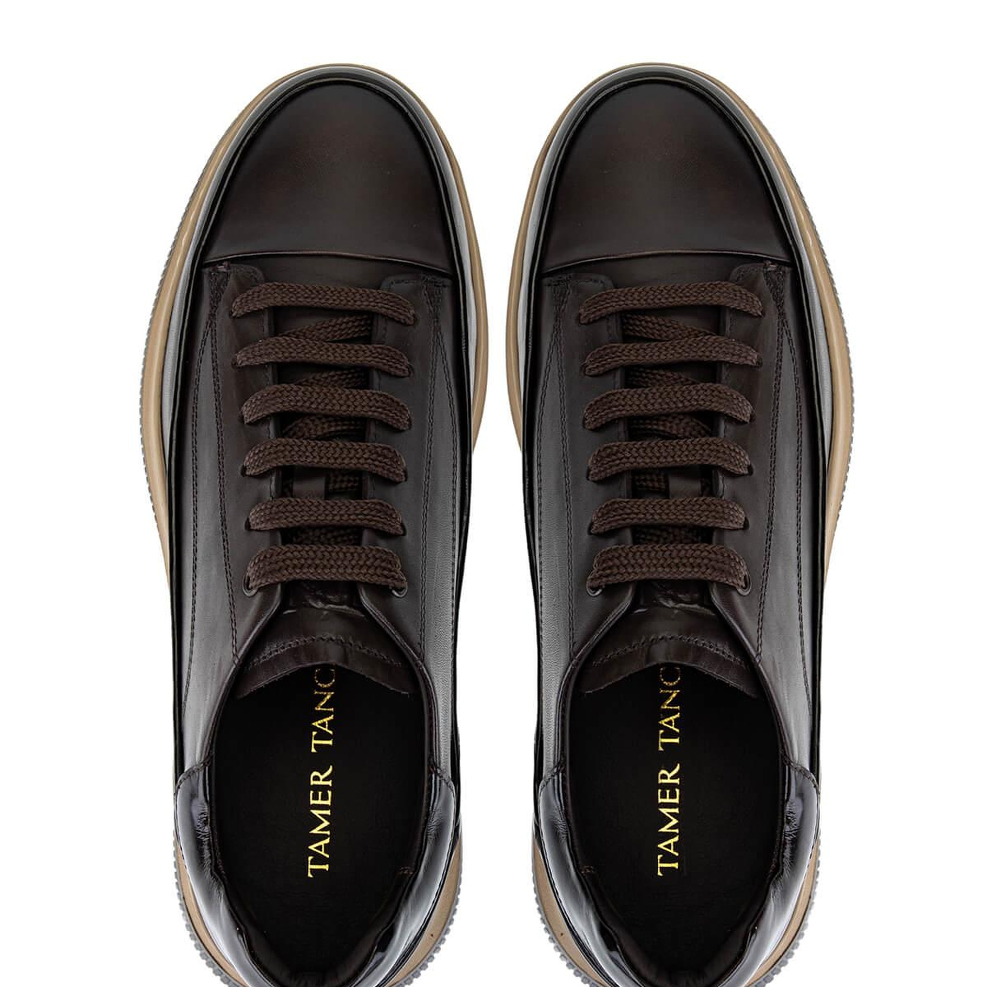 Tamer Tanca Erkek Hakiki Deri Kahverengi Casual Ayakkabı