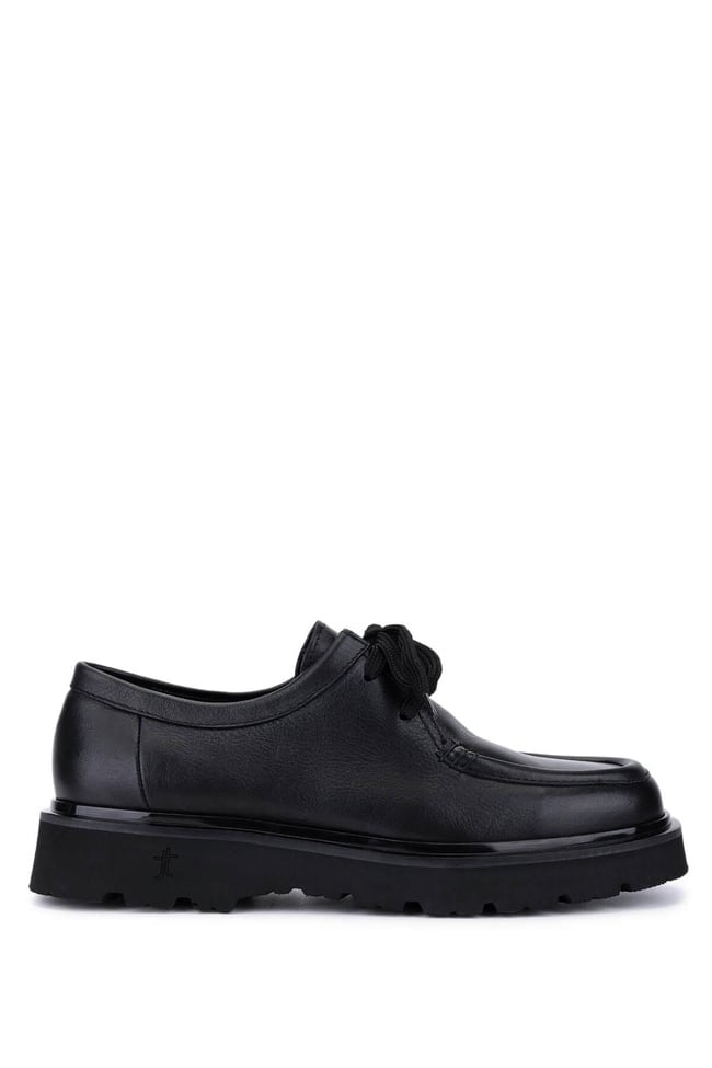  Tamer Tanca Erkek Hakiki Deri Siyah Deri Loafer Ayakkabı