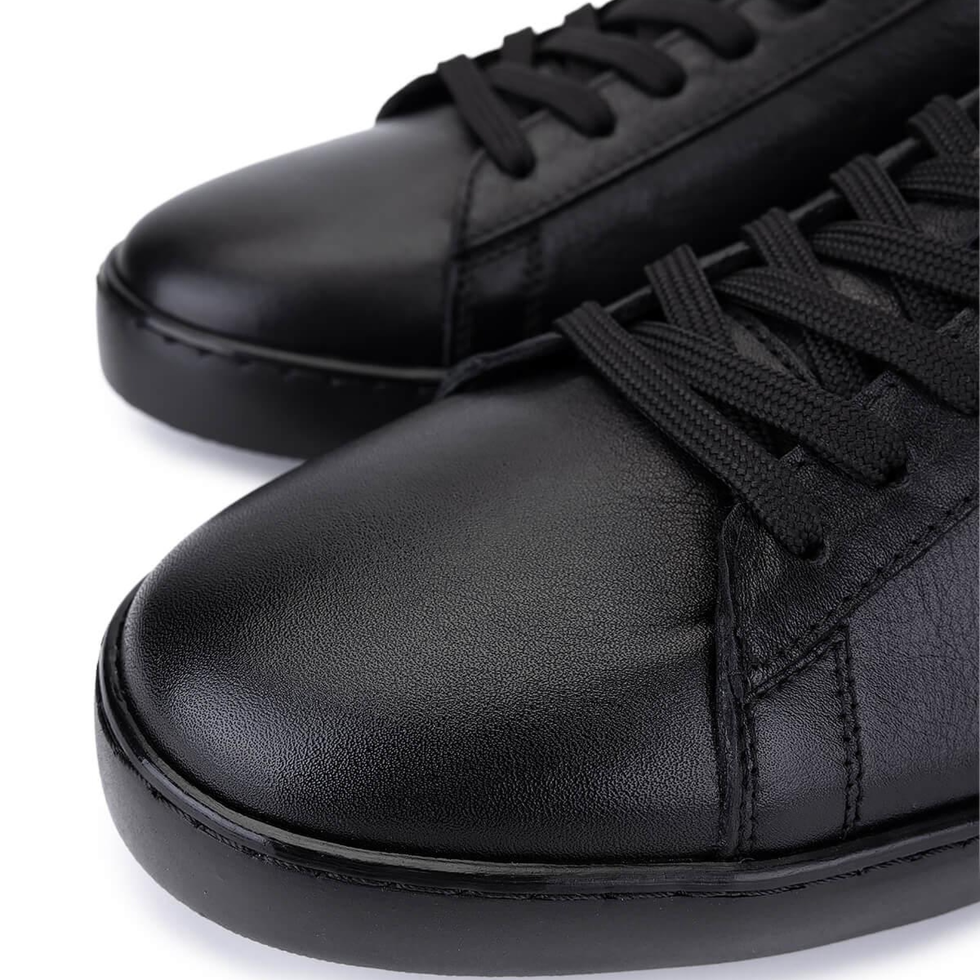 Tamer Tanca Erkek Hakiki Deri Siyah Sneakers & Spor Ayakkabı