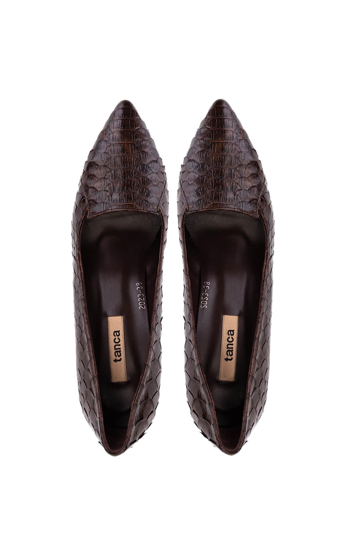 Tamer Tanca Tamer Tanca Kadın Hakiki Deri Kahverengi Klasik Ayakkabı Basketbol Ayakkabıları | FashFed Kahverengi - 6. görsel