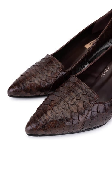  Tamer Tanca Kadın Hakiki Deri Kahverengi Klasik Ayakkabı