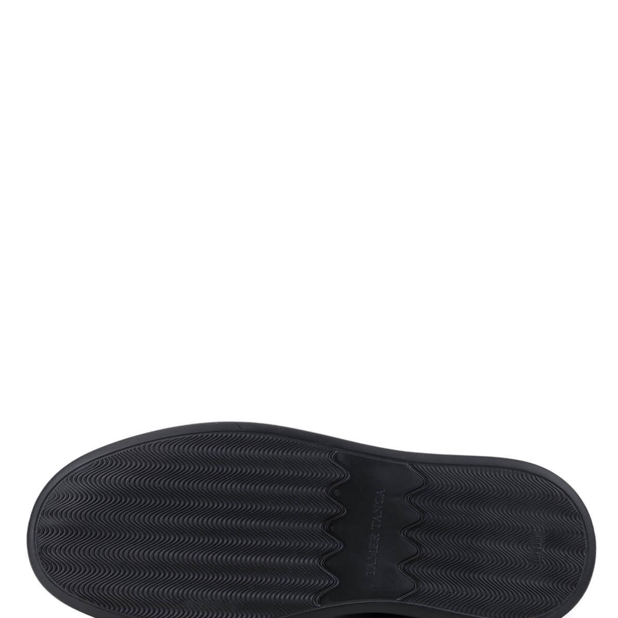 Tamer Tanca Erkek Hakiki Deri Siyah Floter Casual Ayakkabı