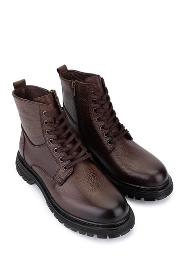  Tamer Tanca Erkek Hakiki Deri Kahverengi POSTAL Bot