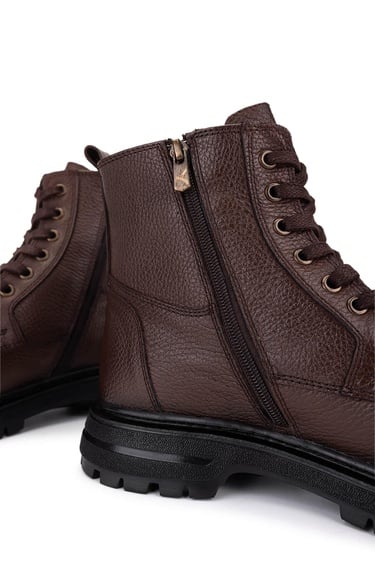  Tamer Tanca Erkek Hakiki Deri Kahverengi POSTAL Bot