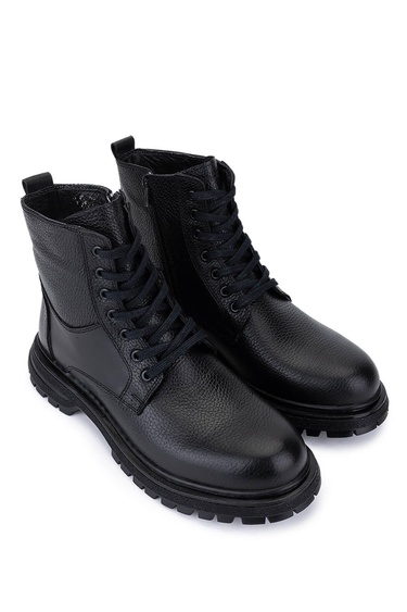  Tamer Tanca Erkek Hakiki Deri Siyah POSTAL Bot