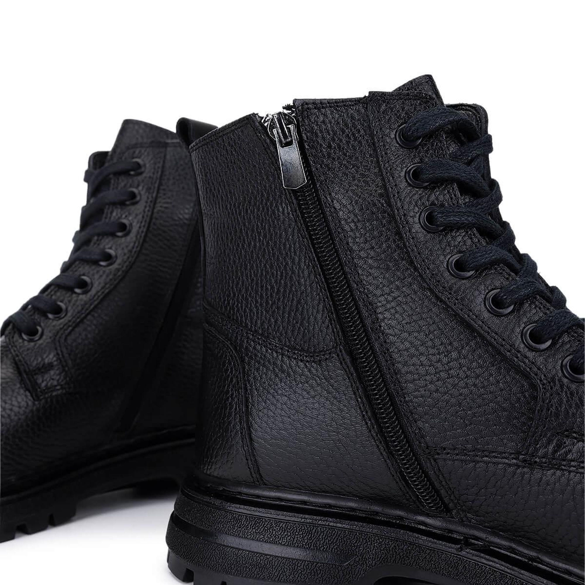 Tamer Tanca Erkek Hakiki Deri Siyah POSTAL Bot