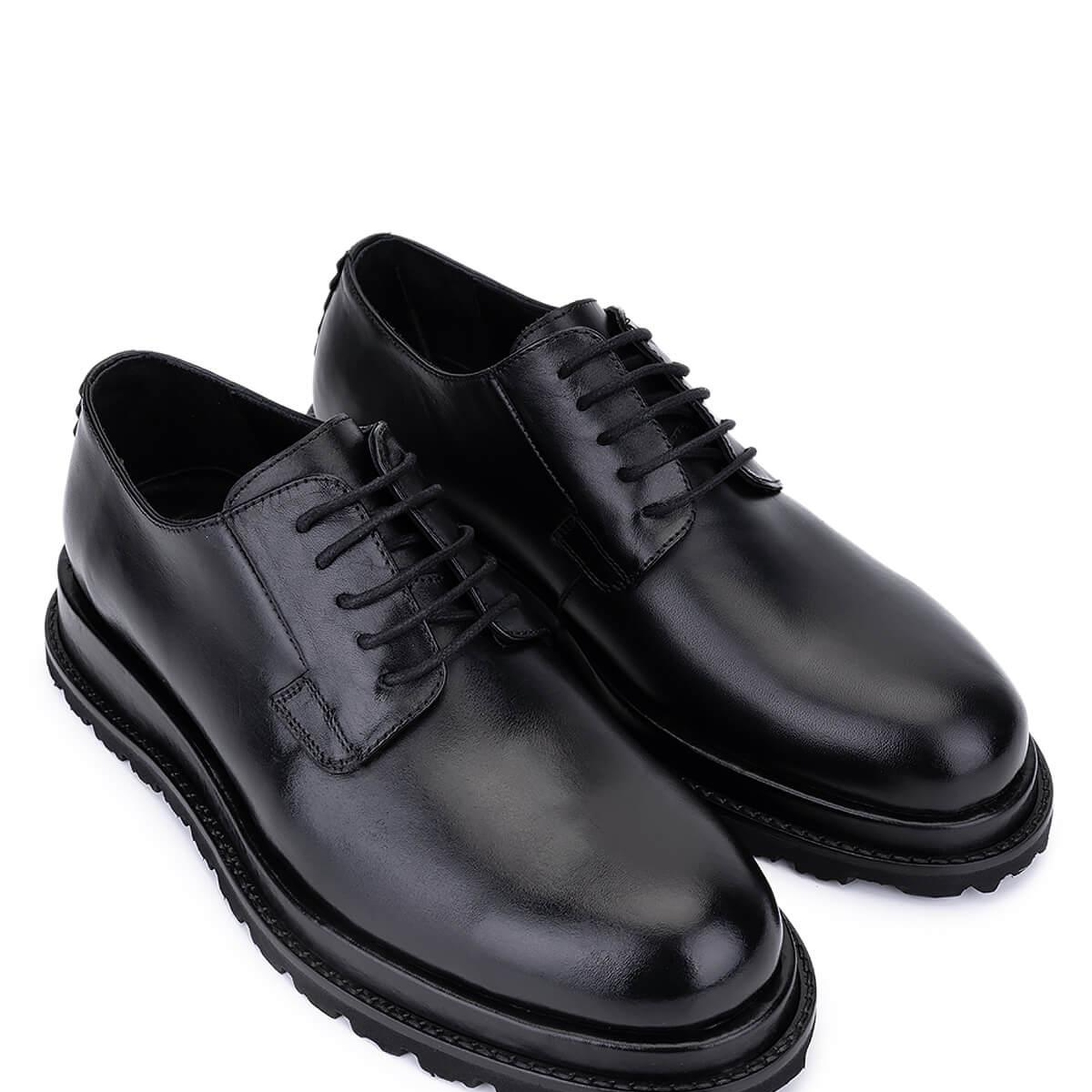 Tamer Tanca Erkek Hakiki Deri Siyah Deri Casual Ayakkabı