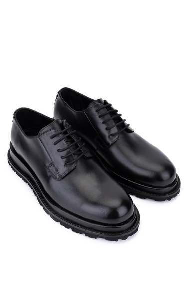  Tamer Tanca Erkek Hakiki Deri Siyah Deri Casual Ayakkabı