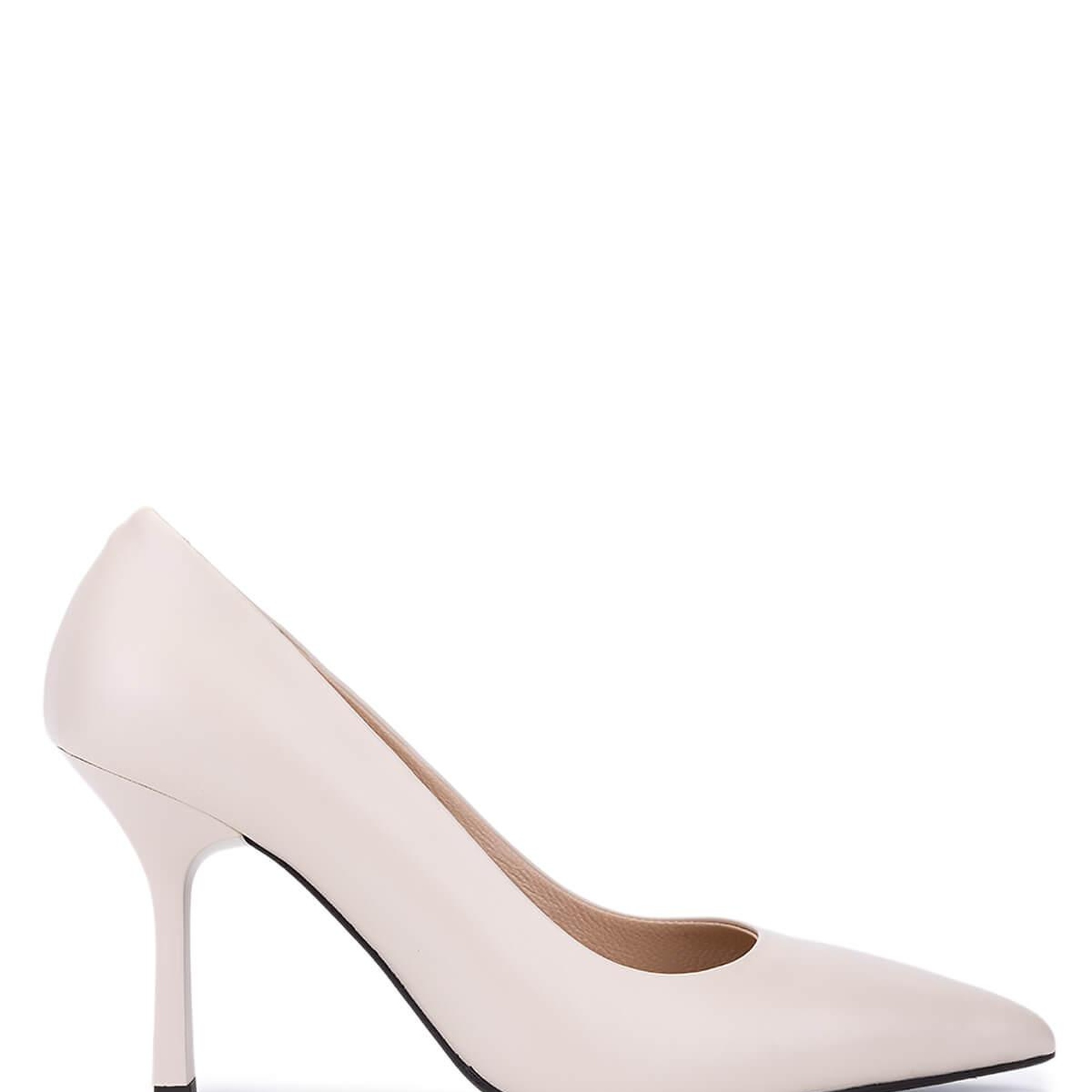 Tamer Tanca Kadın Hakiki Deri Bej Topuklu Ayakkabı