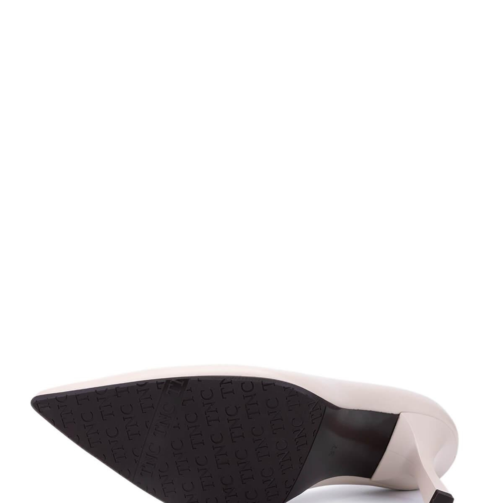 Tamer Tanca Kadın Hakiki Deri Bej Topuklu Ayakkabı