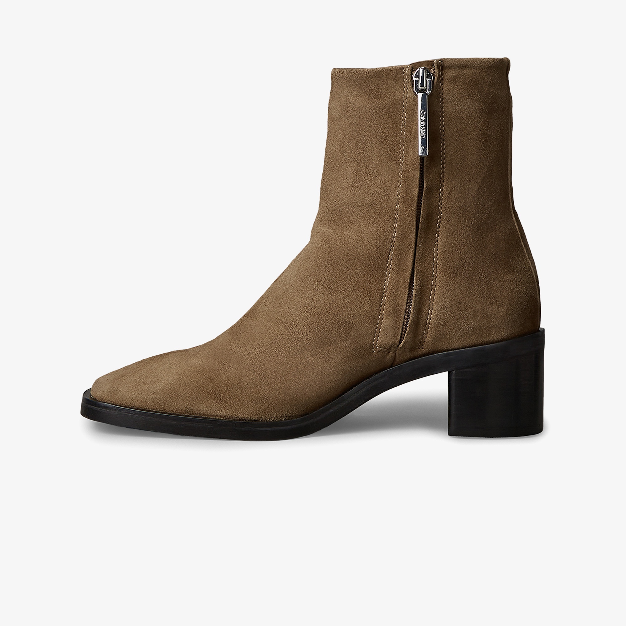 Calvin Klein Block Heel Zip  Kadın Kahverengi Bot