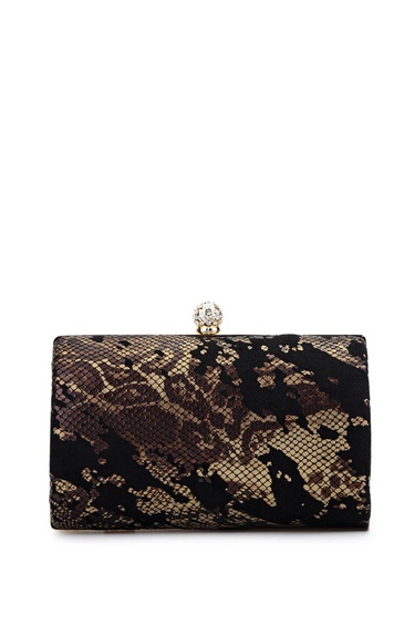  Tamer Tanca Kadın Vegan Siyah Abiye Çanta