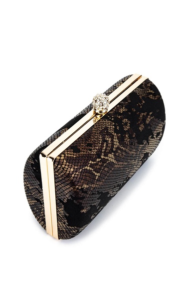  Tamer Tanca Kadın Vegan Siyah Abiye Çanta