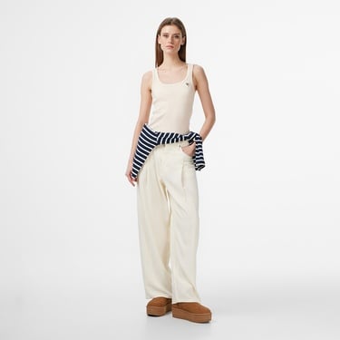  Guess Colette Rib Tank  Kadın Krem T-Shirt