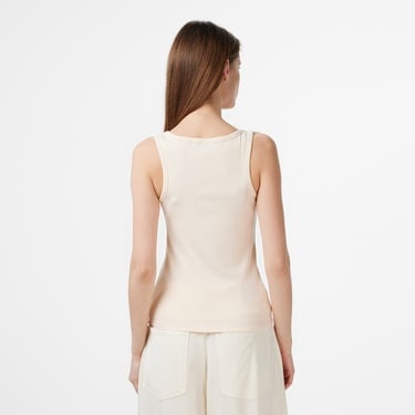  Guess Colette Rib Tank  Kadın Krem T-Shirt