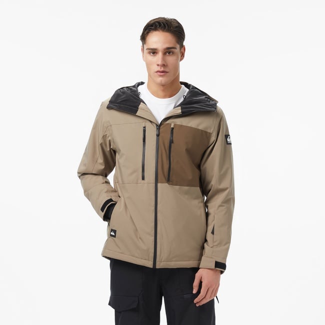  Quiksilver Sycamore Solid 20K Erkek Kahverengi Kayak Montu