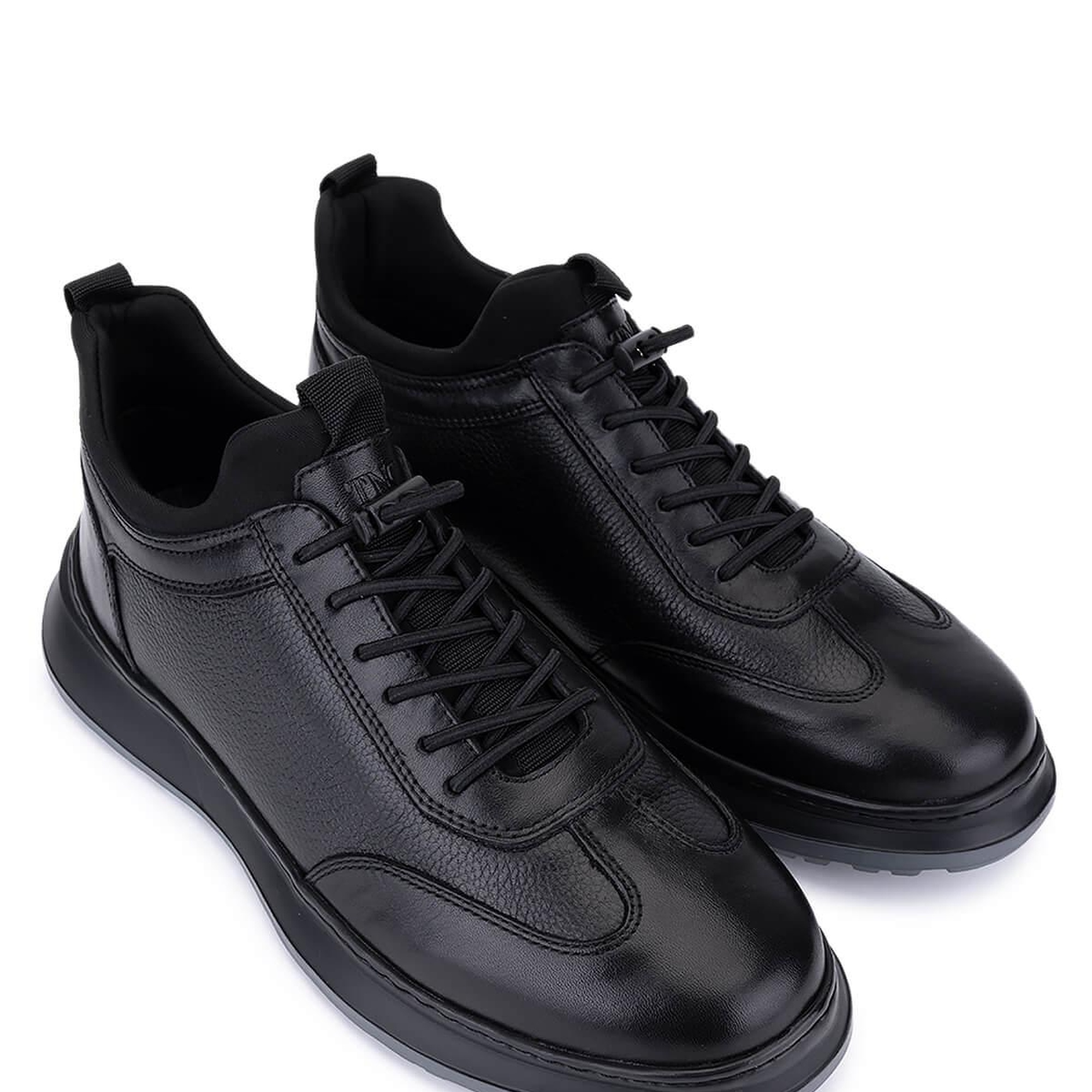 Tamer Tanca Erkek Hakiki Deri Siyah Casual Ayakkabı