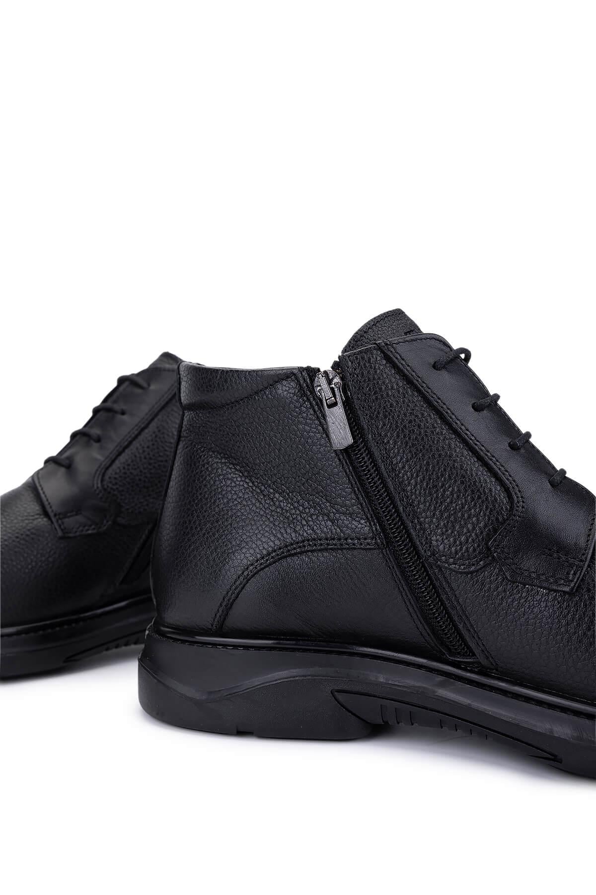 Tamer Tanca Tamer Tanca Erkek Hakiki Deri Siyah Klasik Bot | FashFed Siyah - 6. görsel