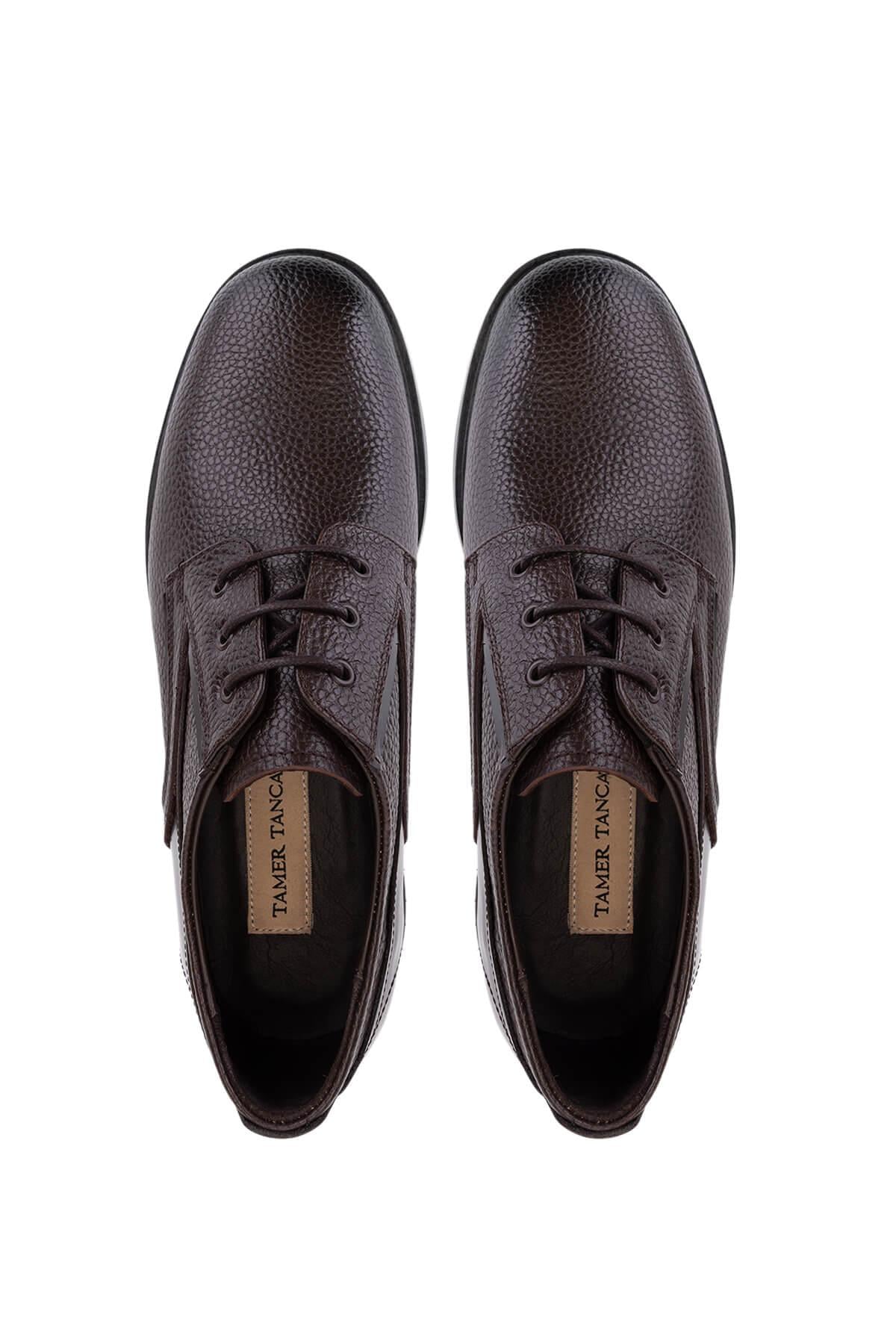 Tamer Tanca Tamer Tanca Kahverengi Erkek Hakiki Deri Kahve Casual Ayakkabı | FashFed Kahverengi - 6. görsel