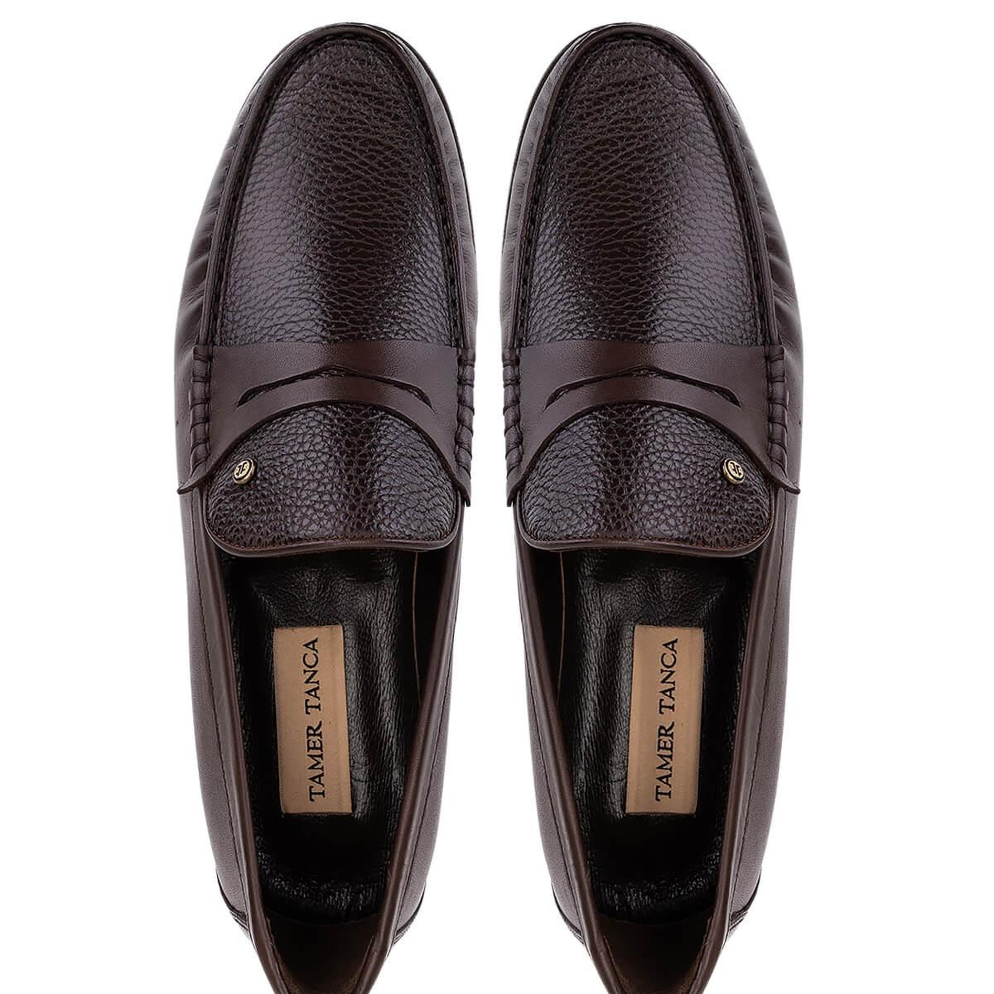 Tamer Tanca Erkek Hakiki Deri Kahverengi Loafer Ayakkabı