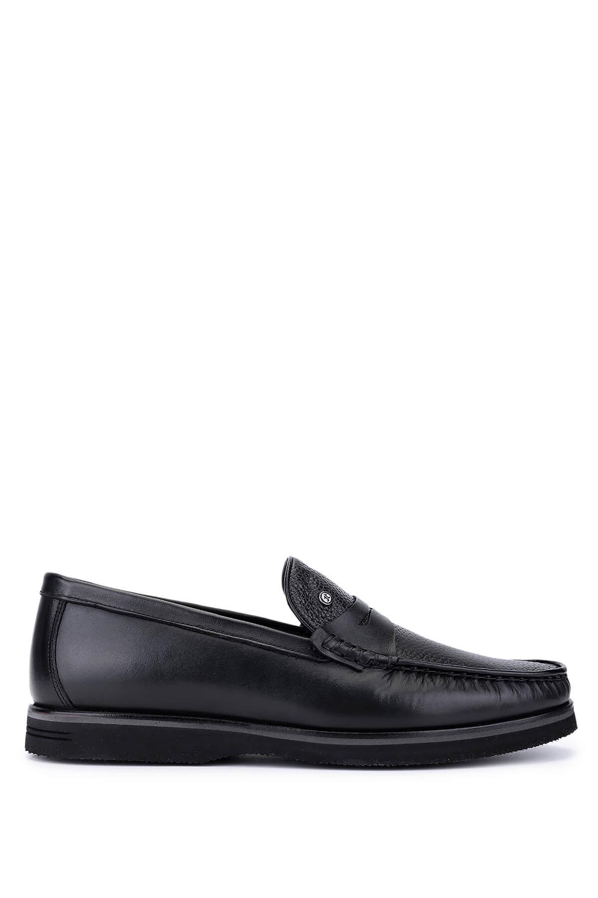 Tamer Tanca Tamer Tanca Erkek Hakiki Deri Siyah Floter Loafer Ayakkabı Casual Ayakkabı | FashFed Siyah - 2. görsel