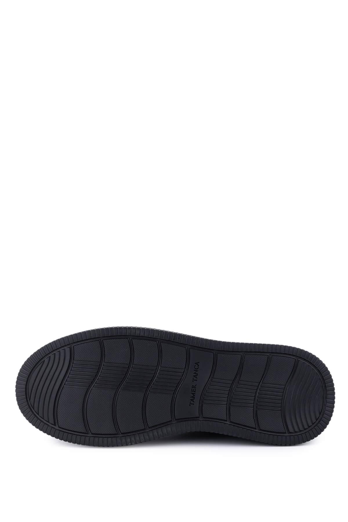 Tamer Tanca Tamer Tanca Erkek Hakiki Deri Siyah Sneakers &amp; Spor Ayakkabı | FashFed Siyah - 5. görsel