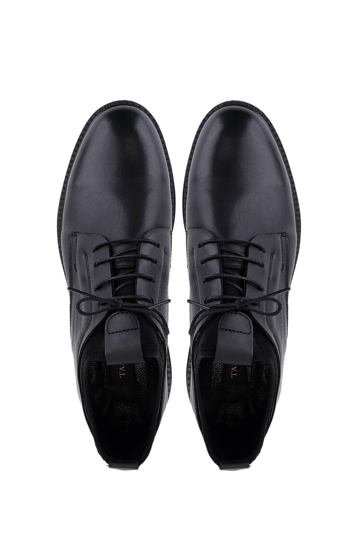  Tamer Tanca Erkek Hakiki Deri Siyah Casual Ayakkabı