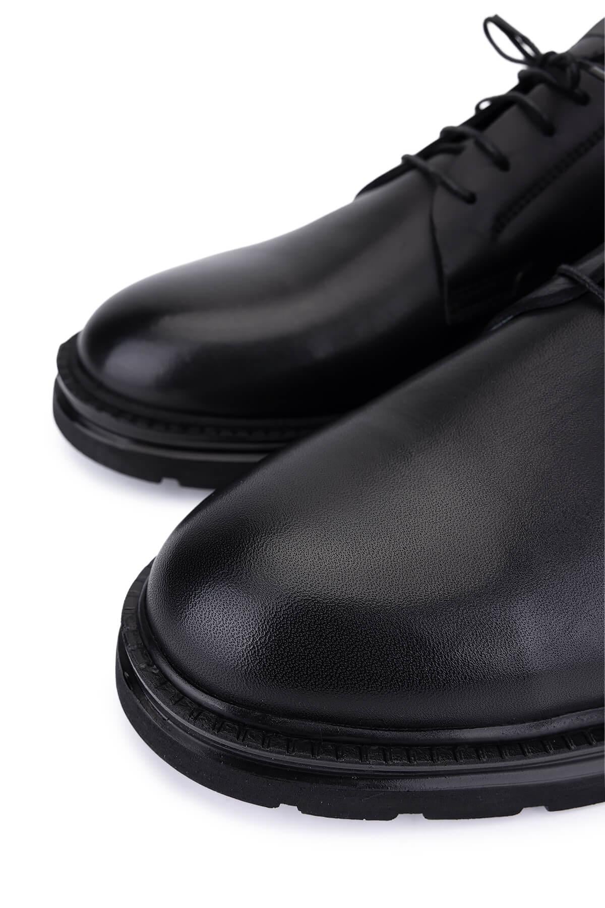 Tamer Tanca Tamer Tanca Erkek Hakiki Deri Siyah Casual Ayakkabı | FashFed Siyah - 3. görsel