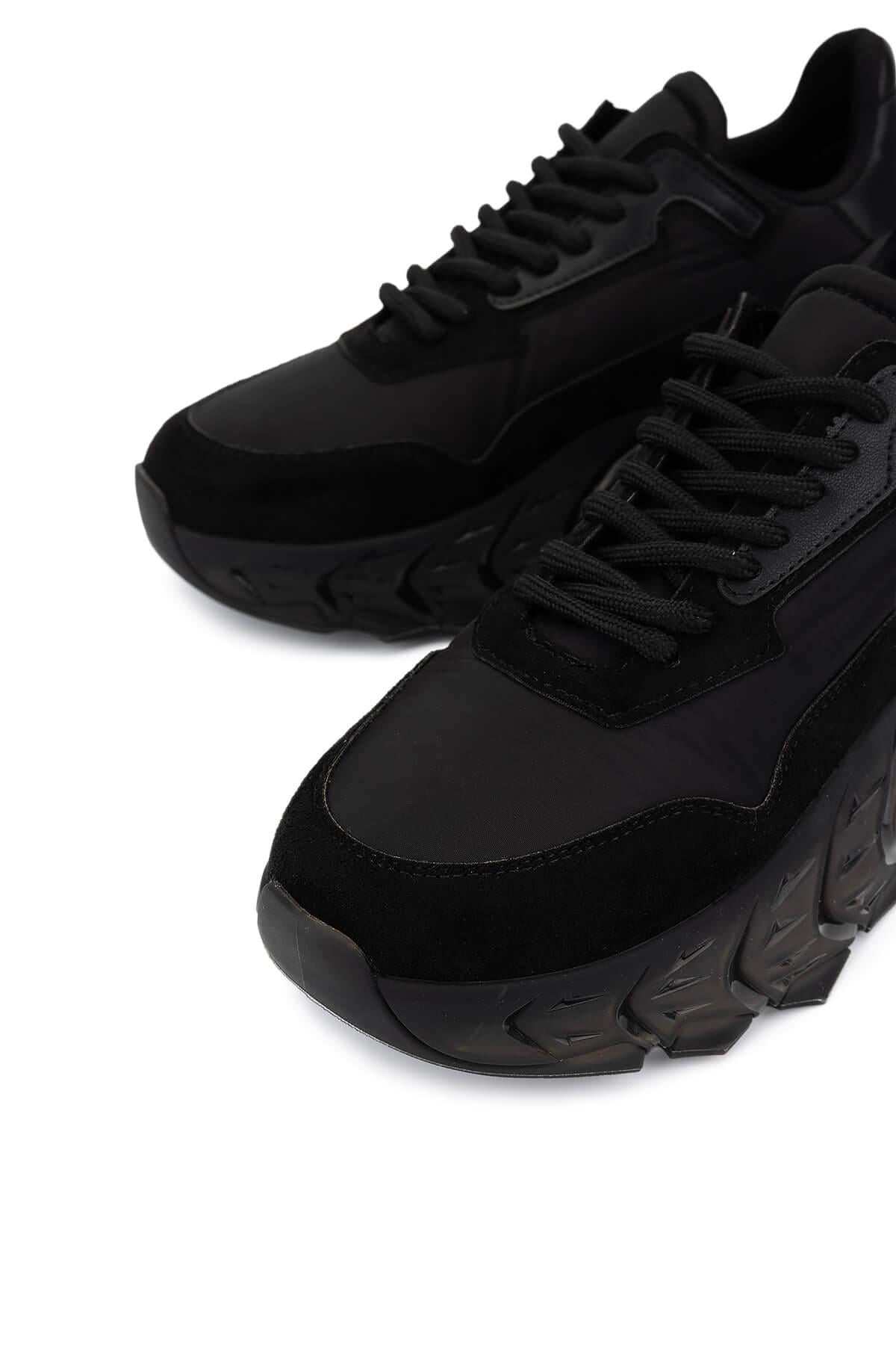 Tamer Tanca Tamer Tanca Kadın Suni Deri Siyah Sneakers &amp; Spor Ayakkabı | FashFed Siyah - 3. görsel