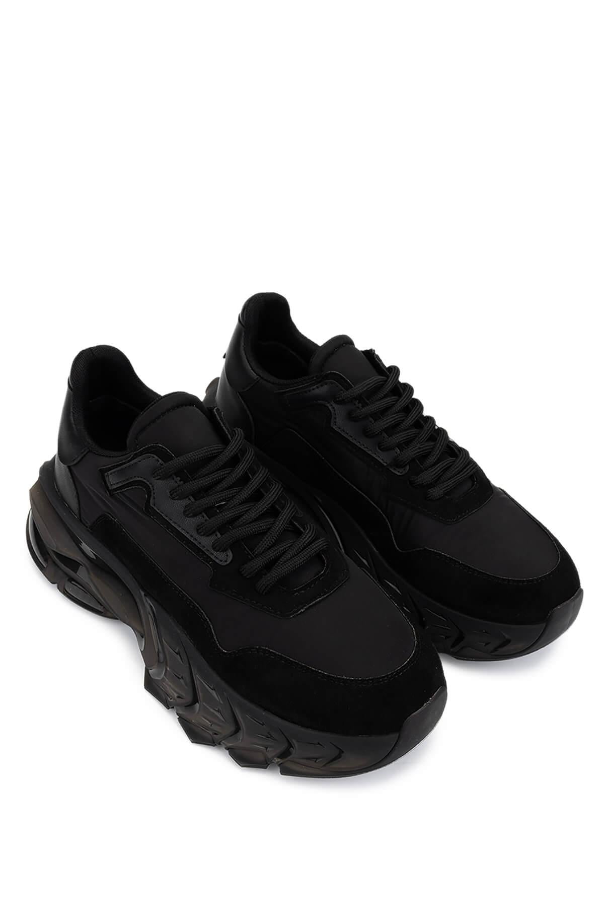 Tamer Tanca Tamer Tanca Kadın Suni Deri Siyah Sneakers &amp; Spor Ayakkabı | FashFed Siyah - 4. görsel