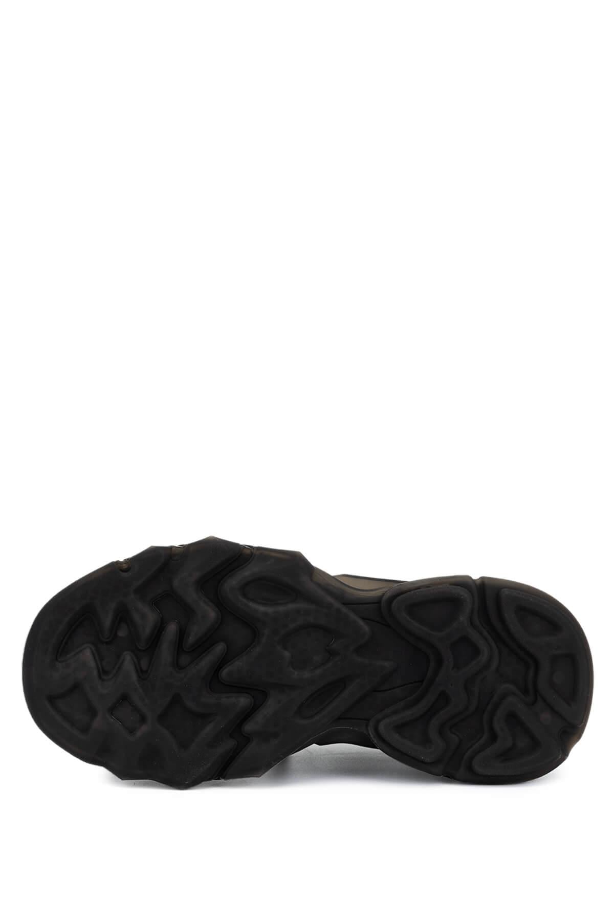 Tamer Tanca Kadın Suni Deri Siyah Sneakers & Spor Ayakkabı