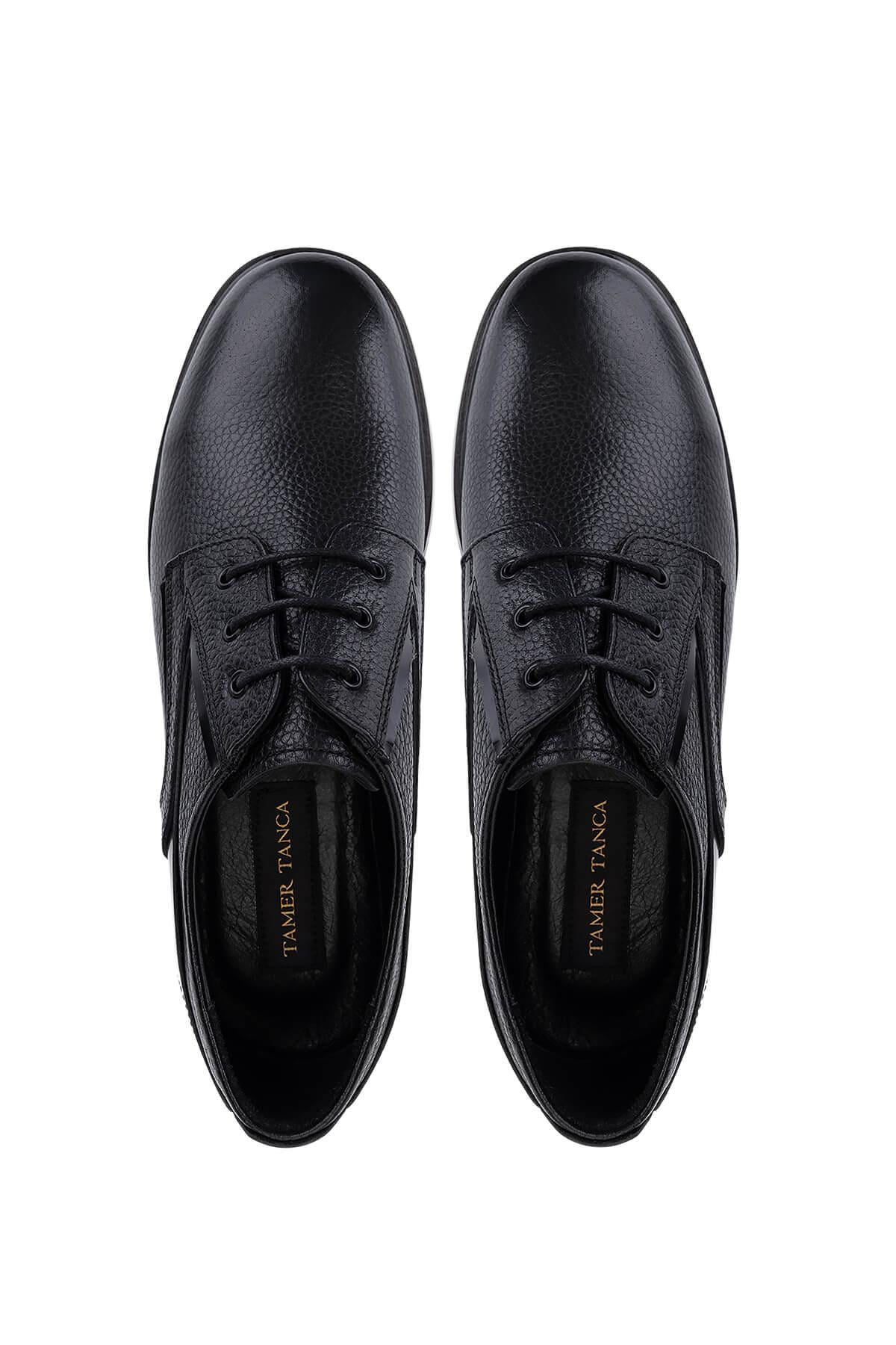 Tamer Tanca Tamer Tanca Siyah Erkek Hakiki Deri Casual Ayakkabı | FashFed Siyah - 6. görsel