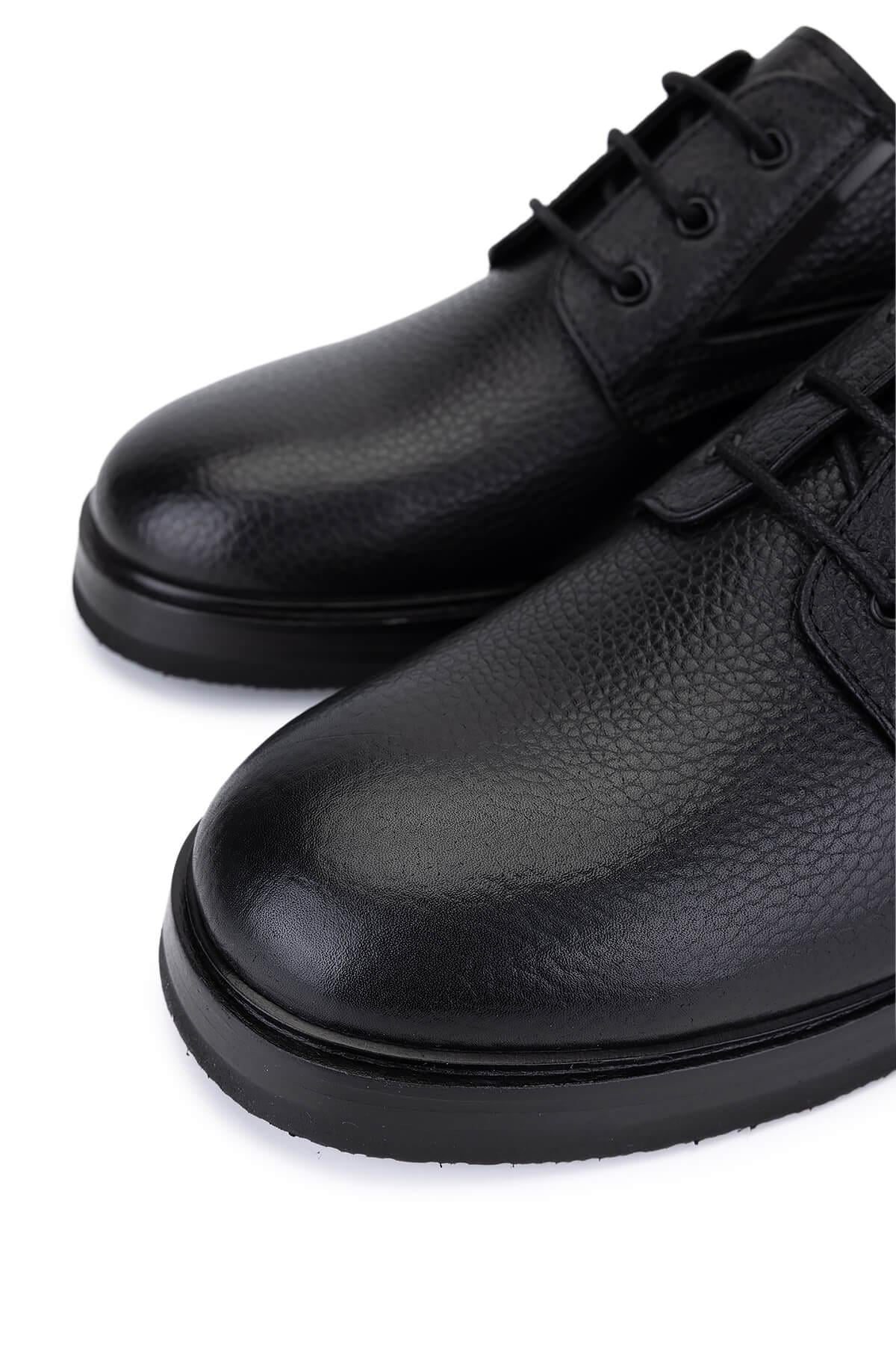 Tamer Tanca Tamer Tanca Siyah Erkek Hakiki Deri Casual Ayakkabı | FashFed Siyah - 3. görsel