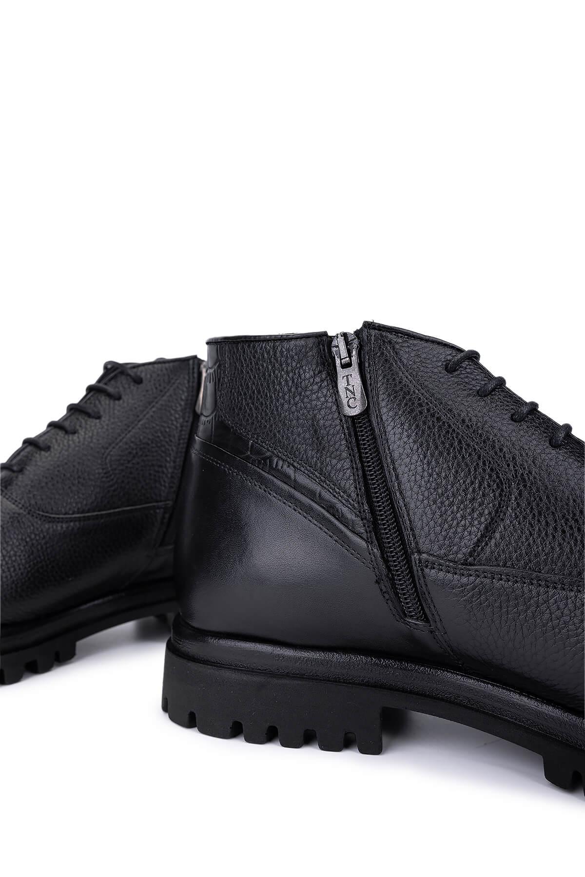 Tamer Tanca Tamer Tanca Erkek Hakiki Deri Siyah Deri Klasik Bot | FashFed Siyah - 6. görsel
