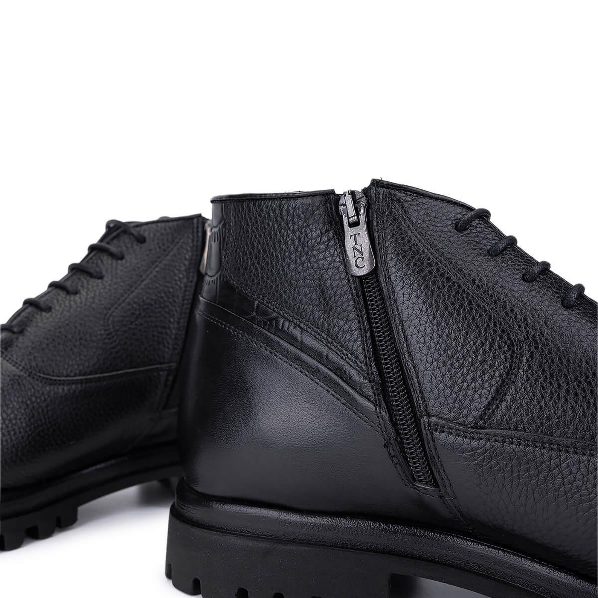 Tamer Tanca Erkek Hakiki Deri Siyah Deri Klasik Bot