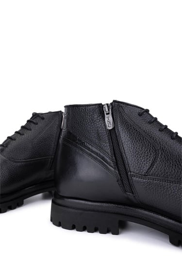  Tamer Tanca Erkek Hakiki Deri Siyah Deri Klasik Bot