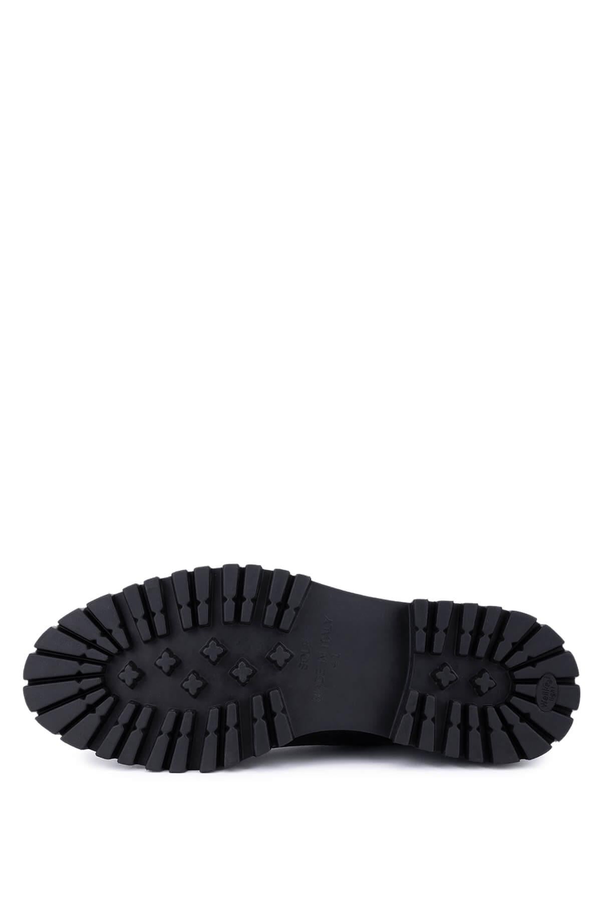 Tamer Tanca Tamer Tanca Erkek Hakiki Deri Siyah Deri Klasik Bot | FashFed Siyah - 5. görsel